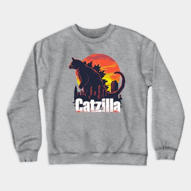 Catzilla Crewneck Sweatshirt by Wintrly